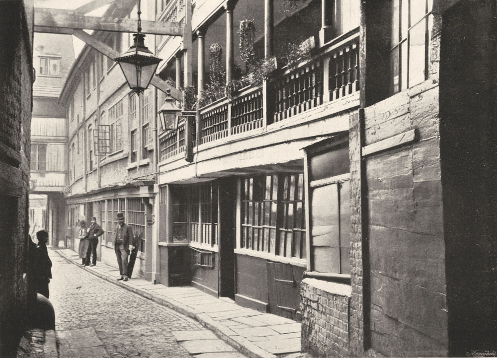 LONDON. Old George Inn- General view 1896 antique vintage print picture